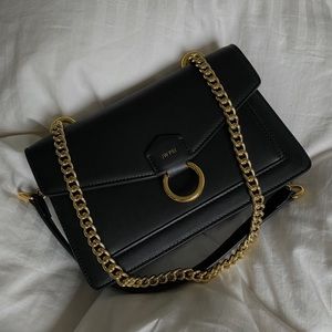 JW Pei chain bag gold and black